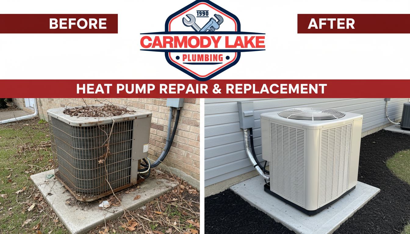 Heat Pump Repair and Replacement Before and After - Carmody Lake Plumbing Lakewood CO